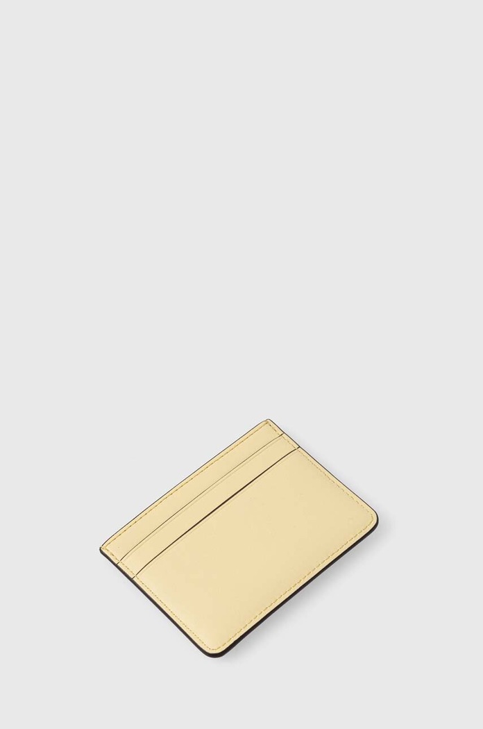 Lauren Ralph Lauren bőr kártya tok 432876732 sárga AW24