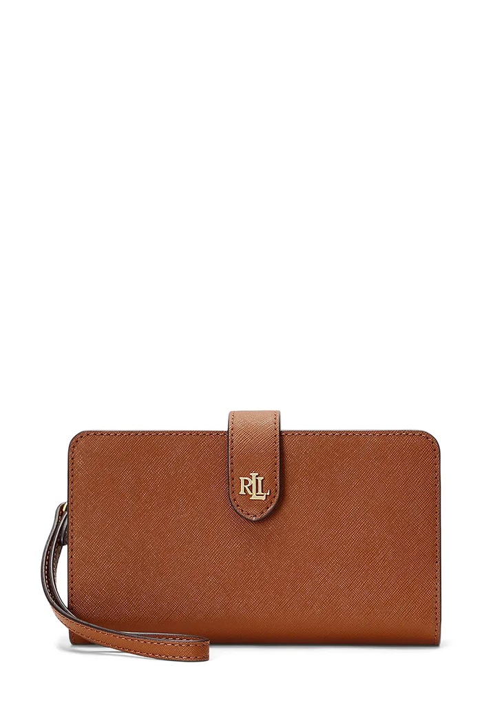 Πορτοφόλι Lauren Ralph Lauren λείο δέρμα καφέ 432916514