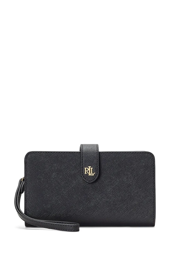 Peňaženka Lauren Ralph Lauren usňová koža čierna 432916514