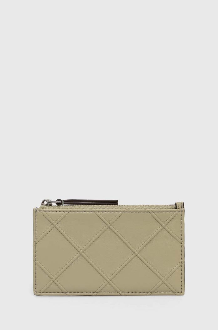 Кожен портфейл Tory Burch Fleming Soft гладка кожа зелен 152602.300