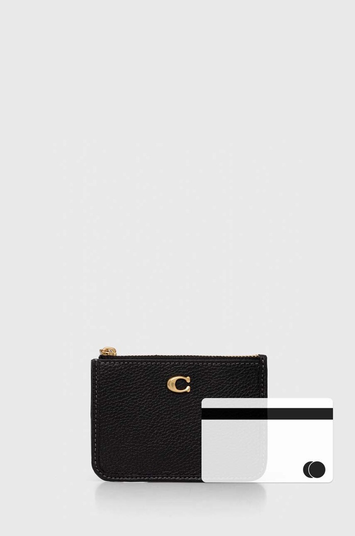 Accesorii Coach husa de chei din piele CR550 negru