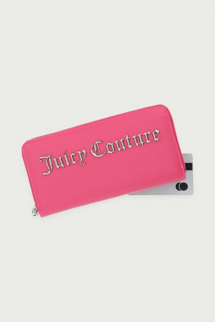 Portfel damski z imitacji skóry Jasmine Juicy Couture WIJJM5341WVP różowy