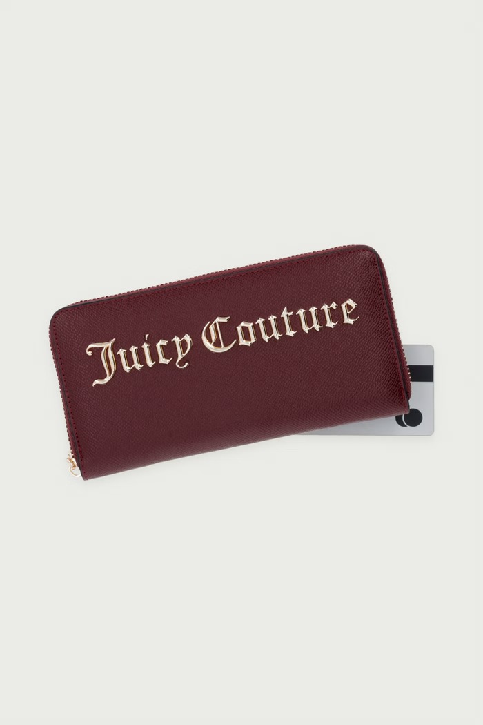 Portfel damski z imitacji skóry Jasmine Juicy Couture WIJJM5341WVP bordowy