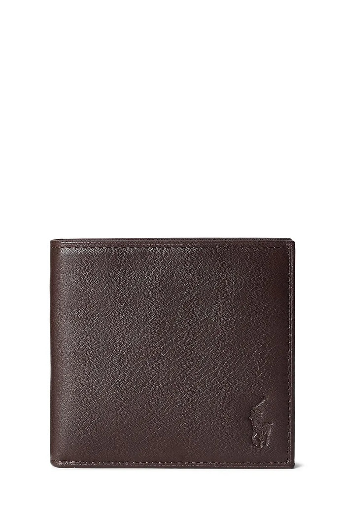 Polo Ralph Lauren portfel skórzany gładkie brązowy 405913723