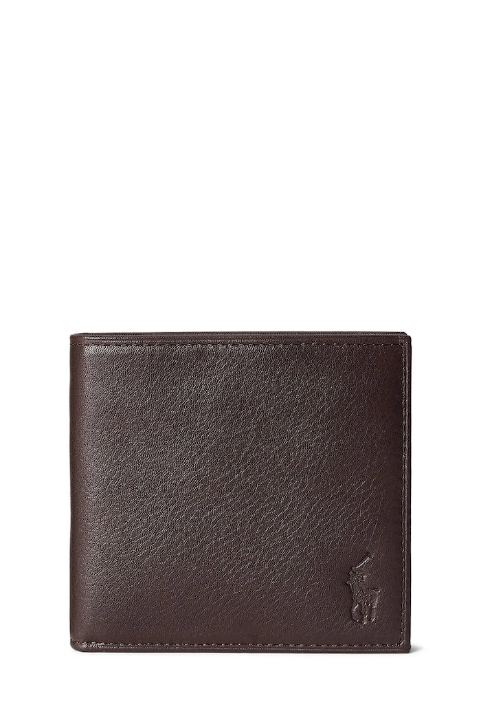 Polo Ralph Lauren portfel skórzany gładkie brązowy 405913723