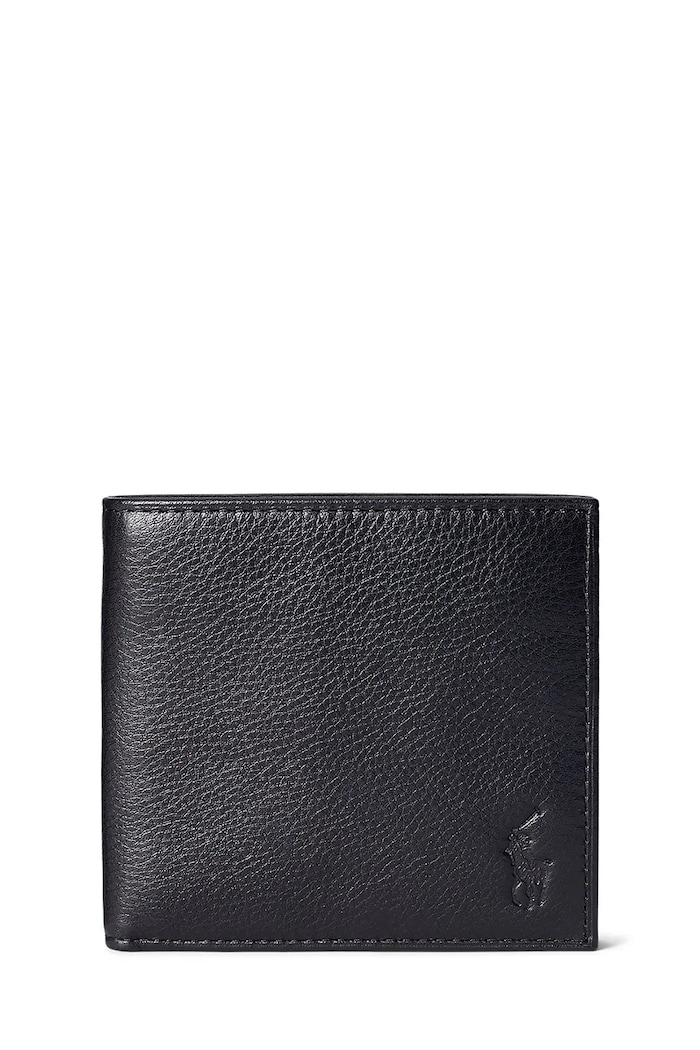 Polo Ralph Lauren portfel skórzany gładkie czarny 405913723