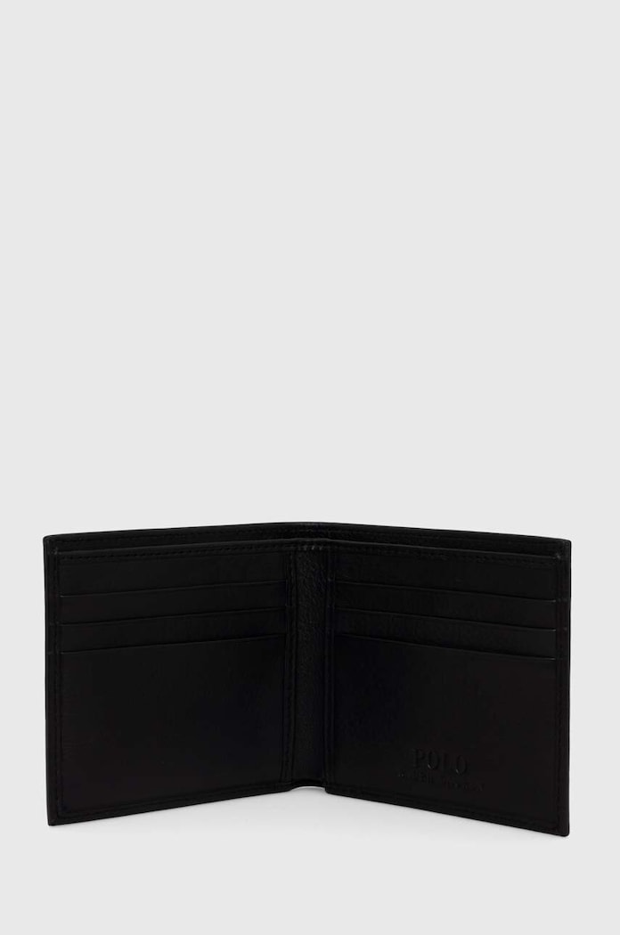 Αξεσουάρ Δερμάτινο πορτοφόλι Polo Ralph Lauren 405913723 μαύρο