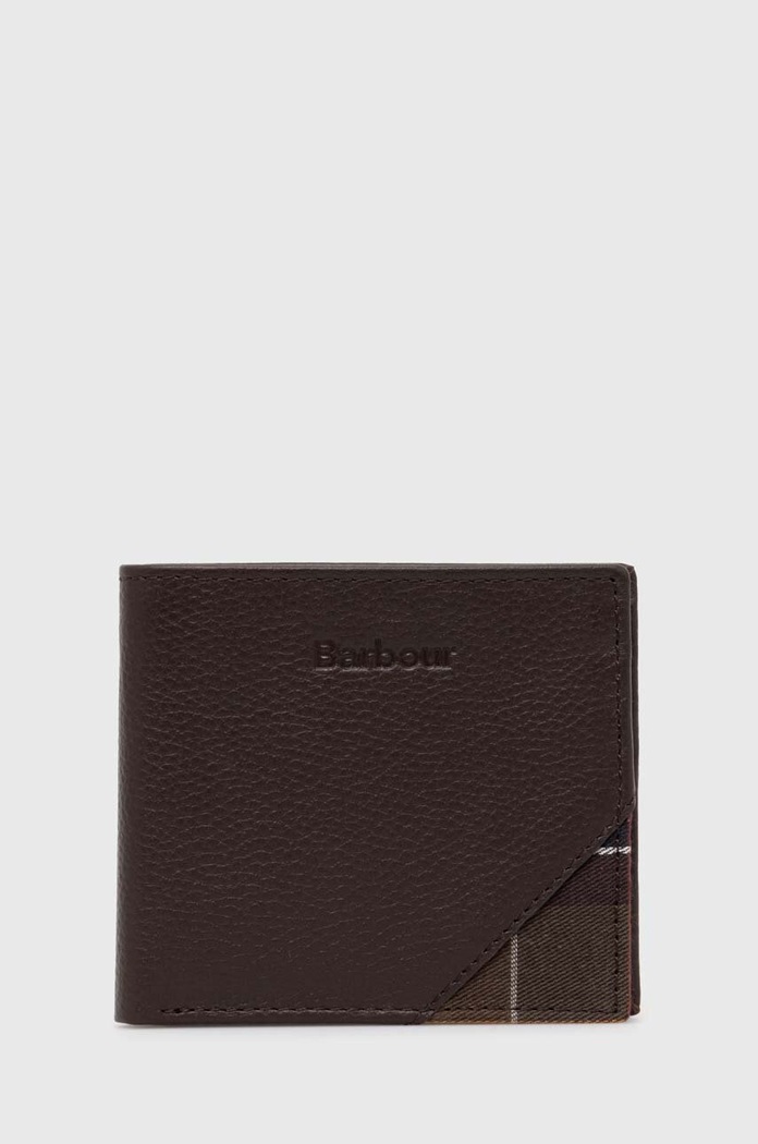 Barbour RFID pénztárca férfi bőr sima barna MLG0063