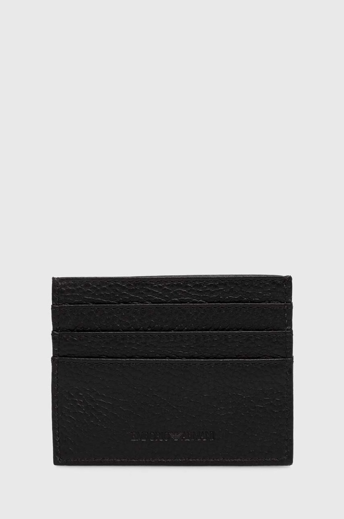 Kožni etui za kartice Emporio Armani Y4R173.Y068E.NOS crna SS24