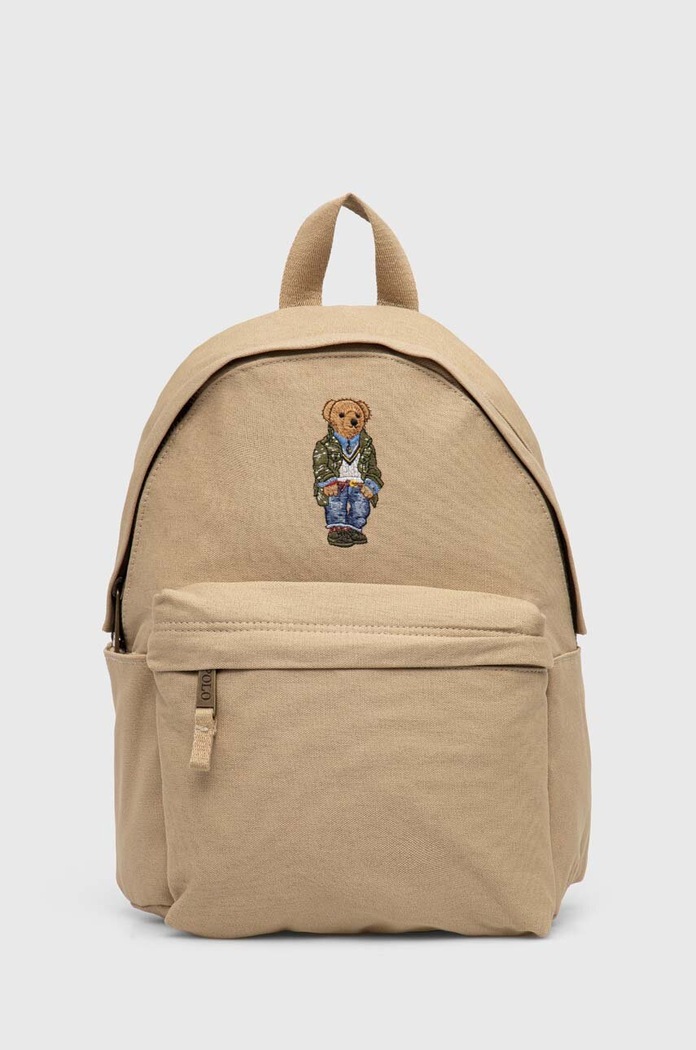 Дитячий рюкзак Polo Ralph Lauren гладкий бежевий 9AR076