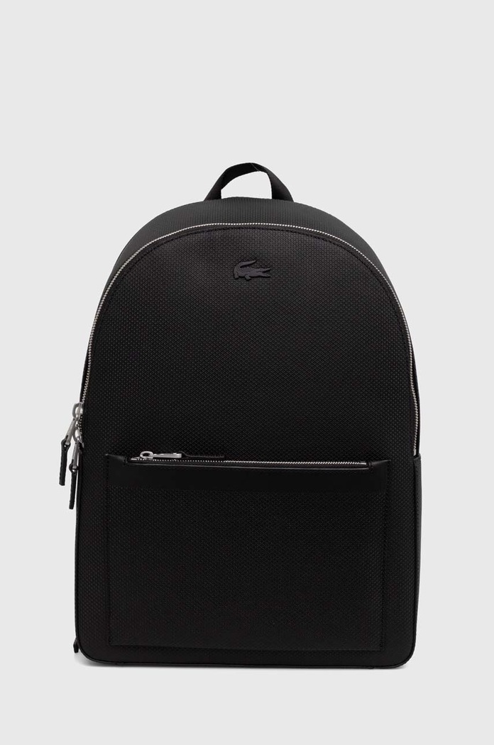 Lacoste ghiozdan de piele uni negru NH3269