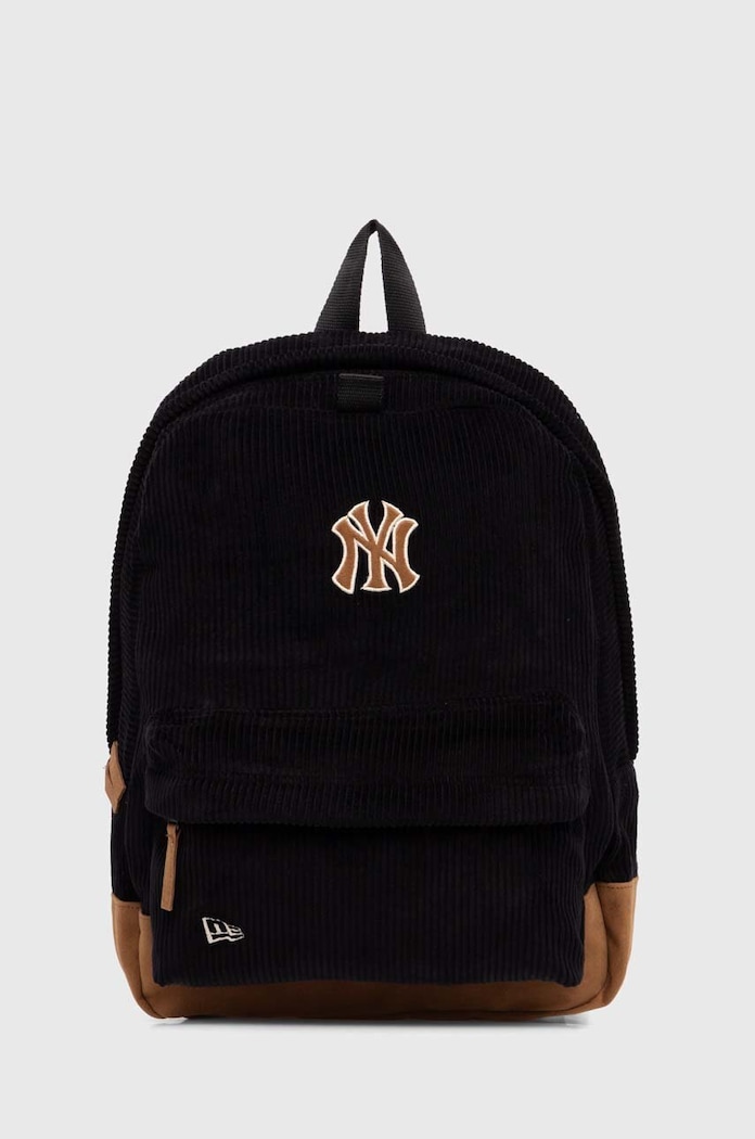 Bavlnený batoh New Era CORD NEW YORK YANKEES nášivka čierna 60503797
