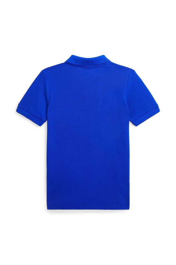Детска памучна тениска с яка Polo Ralph Lauren 322853788011 син SS24