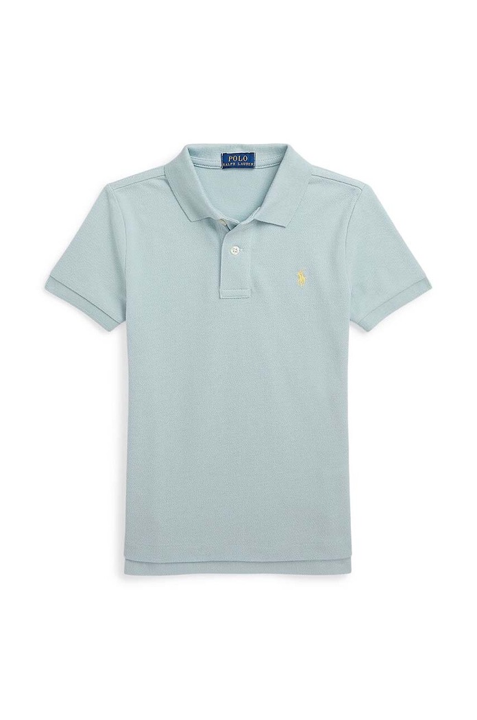 Детска памучна тениска с яка Polo Ralph Lauren памук син 322703632169
