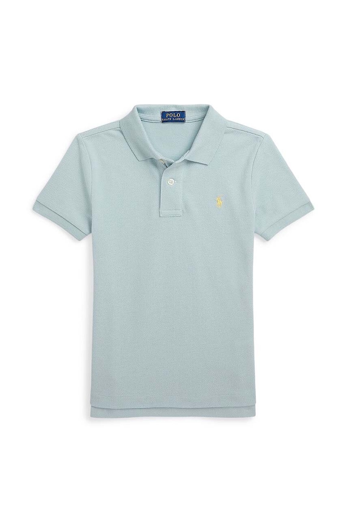 Детска памучна тениска с яка Polo Ralph Lauren памук син 322703632169