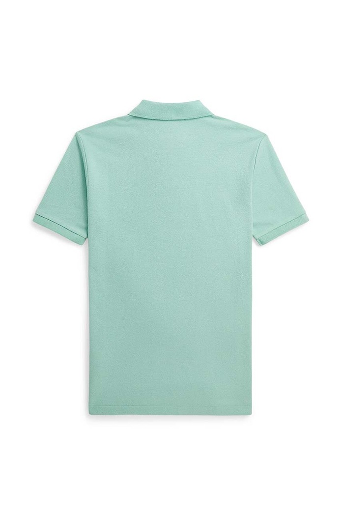 Детска памучна тениска с яка Polo Ralph Lauren 323936134001 зелен SS24