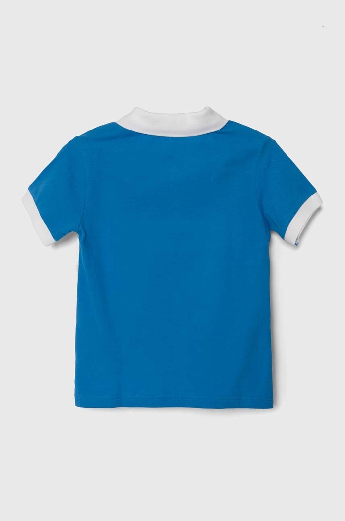 Dětská bavlněná polokošile United Colors of Benetton 3088G300N.P.Seasonal modrá SS24