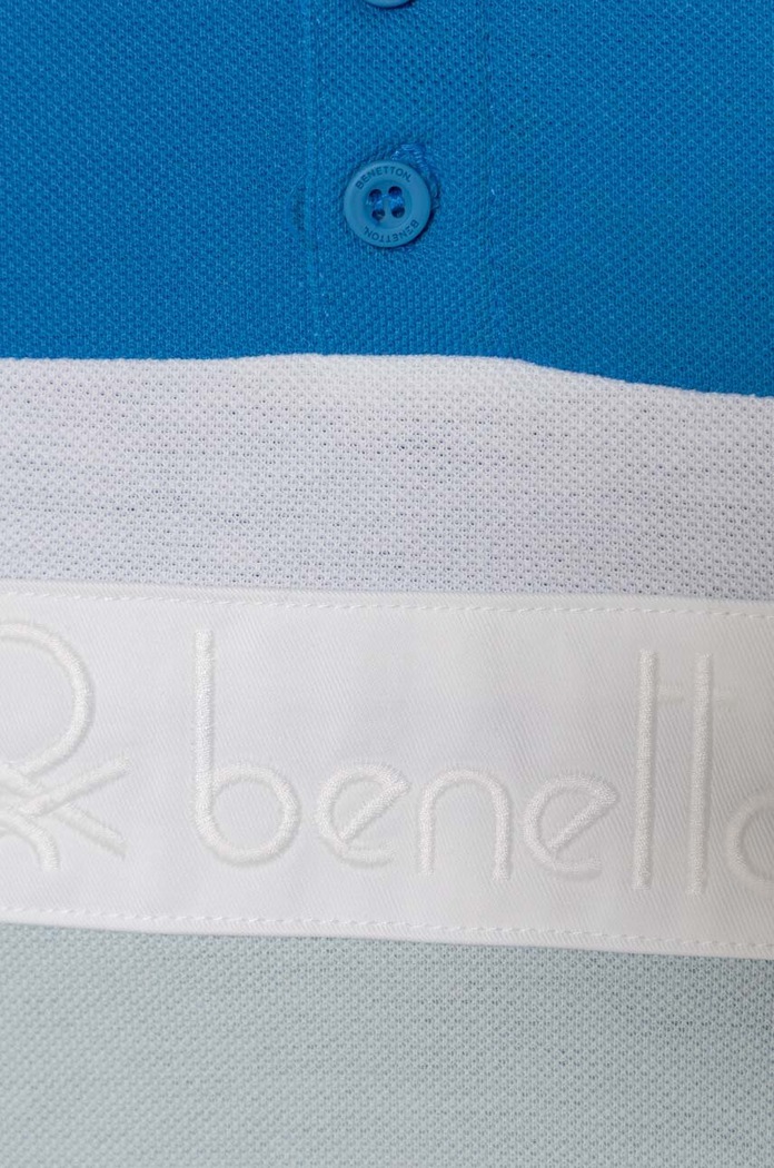 CHLAPEC Dětská bavlněná polokošile United Colors of Benetton 3088G300N.P.Seasonal modrá