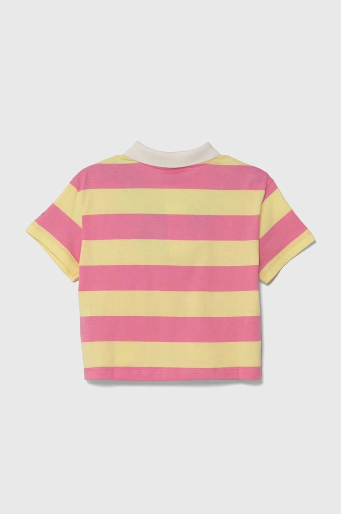 Pamučna polo majica United Colors of Benetton 34BSC301F.G.Seasonal roza SS24