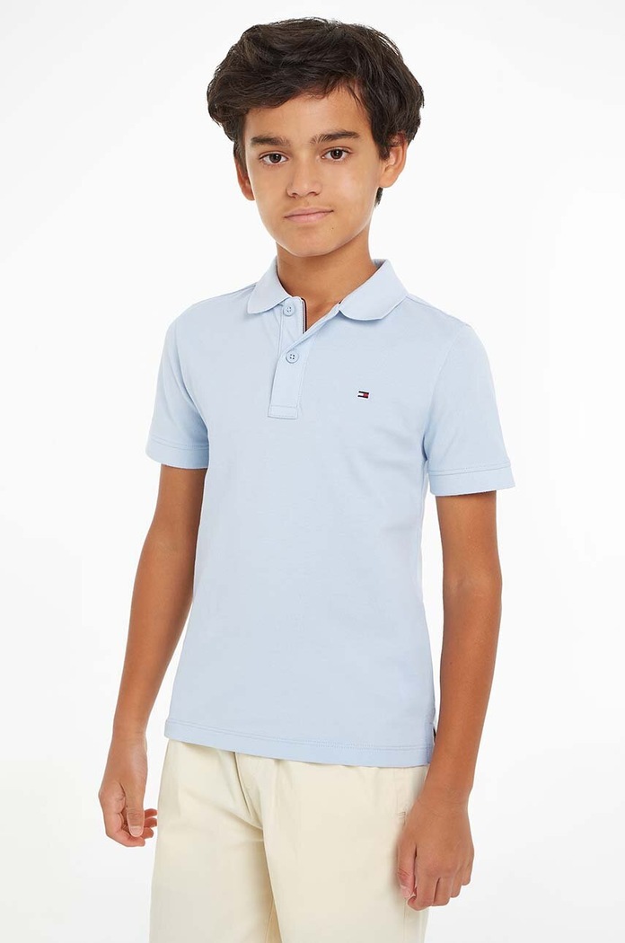 Tommy Hilfiger polo bawełniane dziecięce bawełna niebieski KB0KB09103.98.122.PPYH