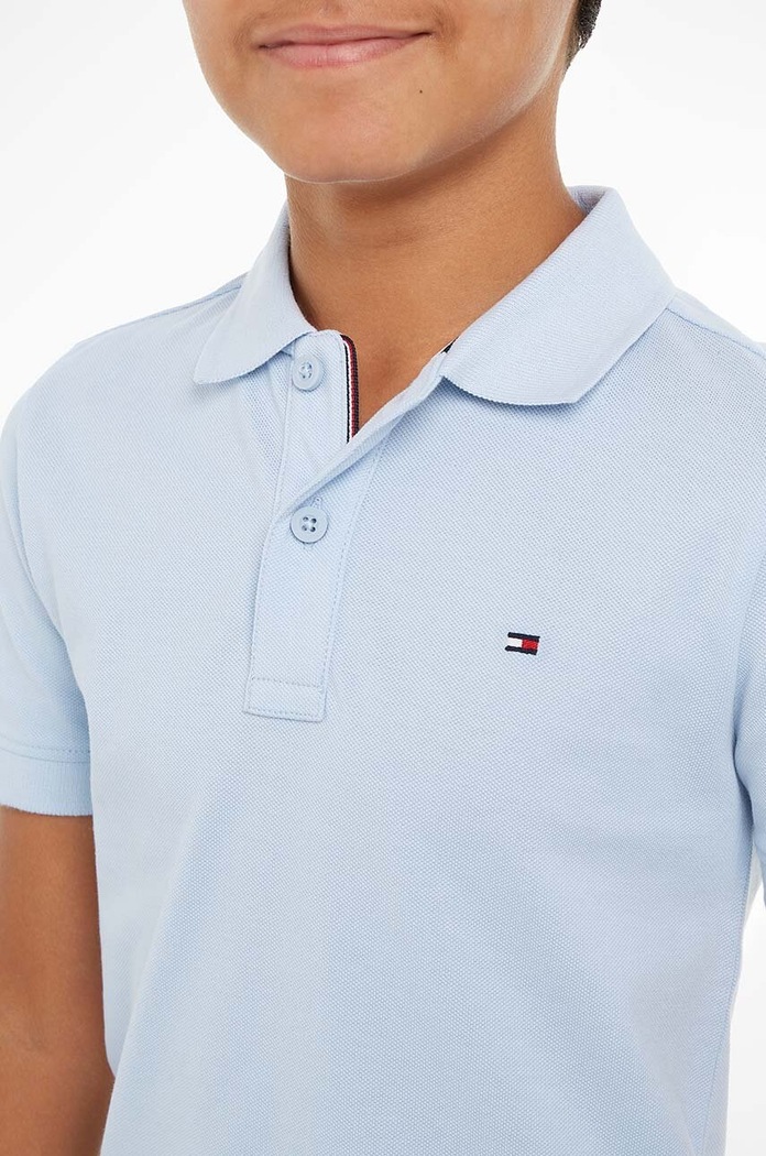 Tommy Hilfiger polo bawełniane dziecięce KB0KB09103.98.122.PPYH niebieski