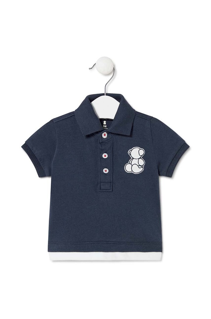 Tous tricouri polo din bumbac pentru copii uni verde Casual.2021