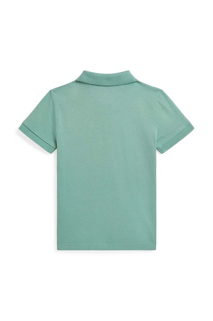 Детска памучна тениска с яка Polo Ralph Lauren 322942065002 зелен AW24