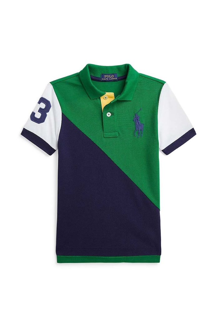 Παιδικά βαμβακερά μπλουζάκια πόλο Polo Ralph Lauren βαμβάκι πράσινο 322942107001
