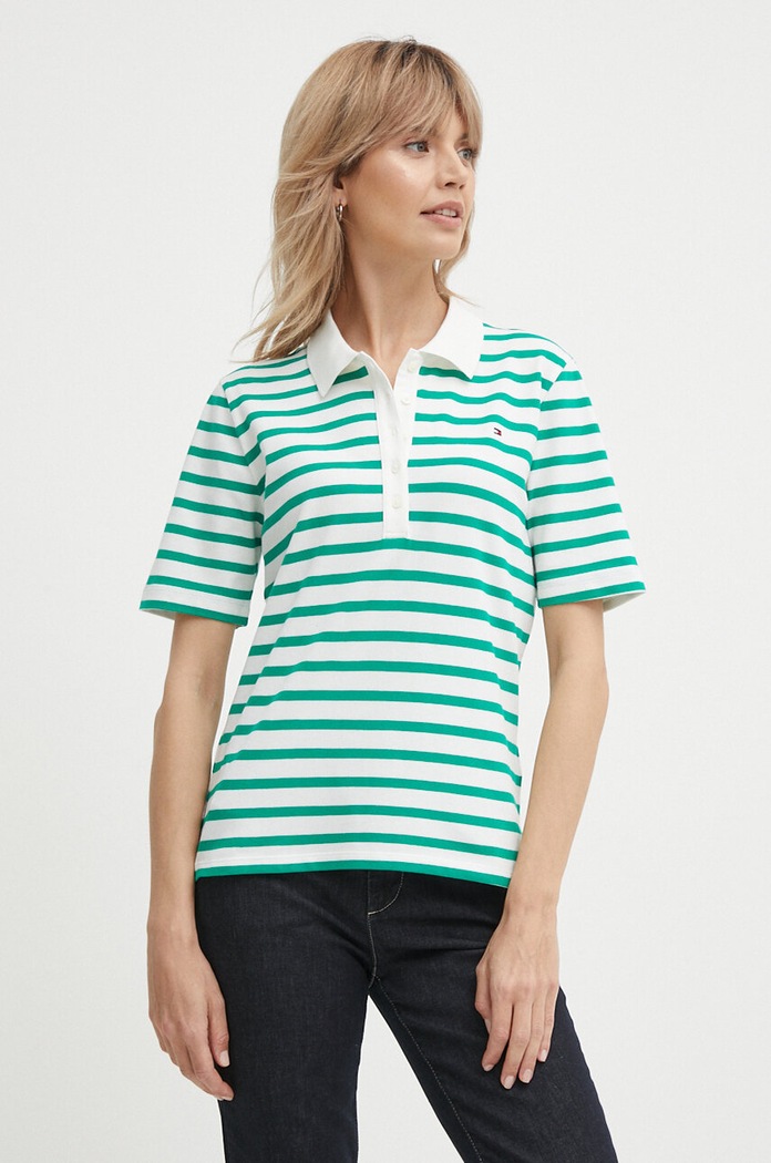 Tommy Hilfiger tricou polo curele verde WW0WW39531