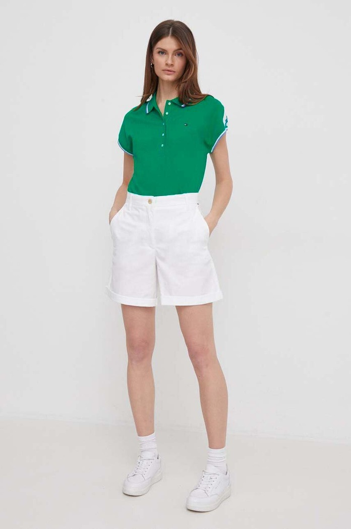 Tommy Hilfiger poló WW0WW41285 zöld SS24