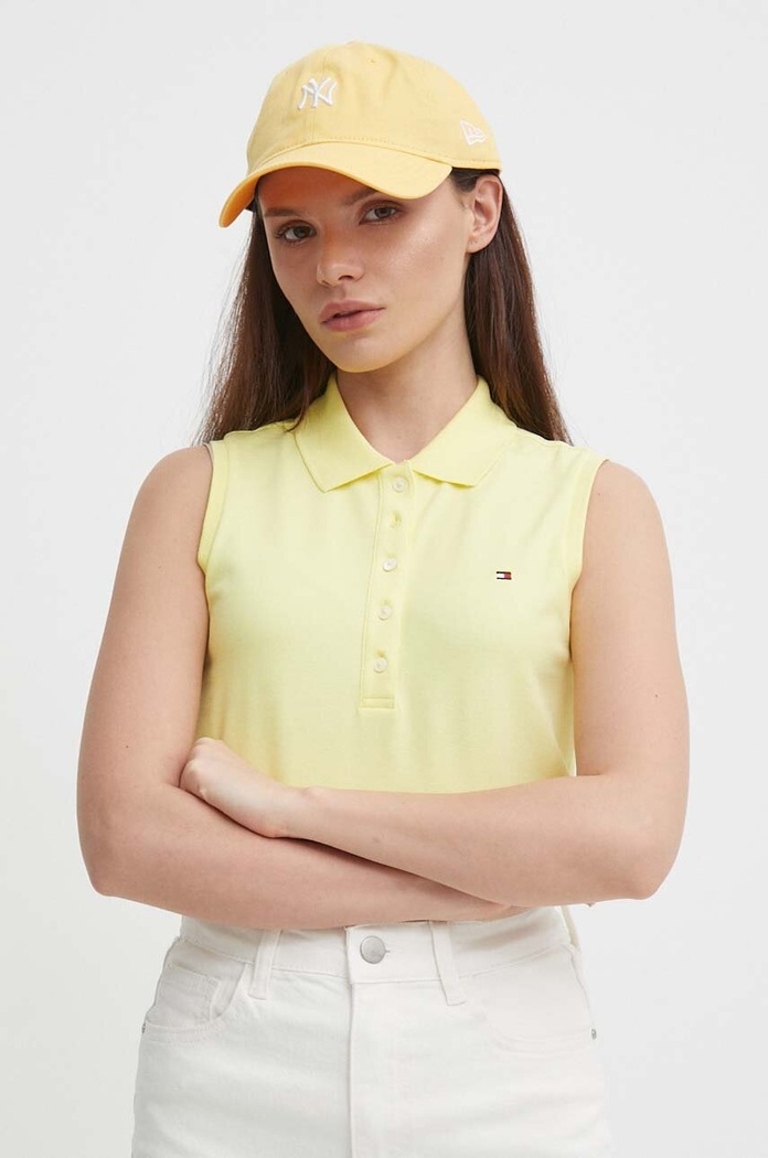 Top Tommy Hilfiger slim žlutá WW0WW41794