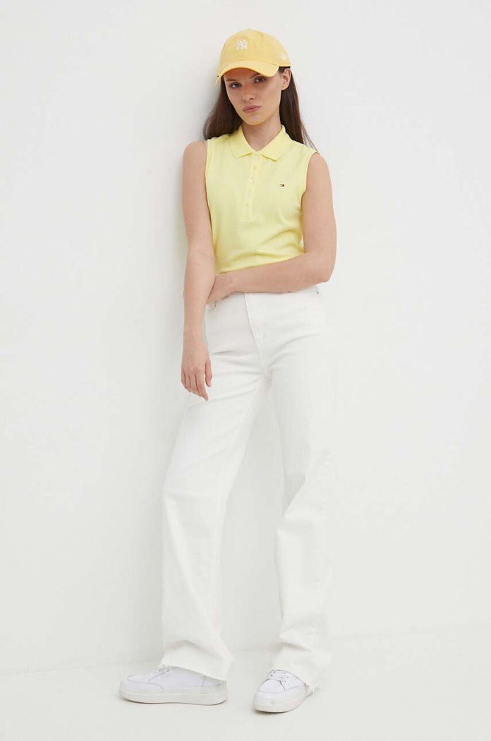 Top Tommy Hilfiger WW0WW41794 žlutá SS24