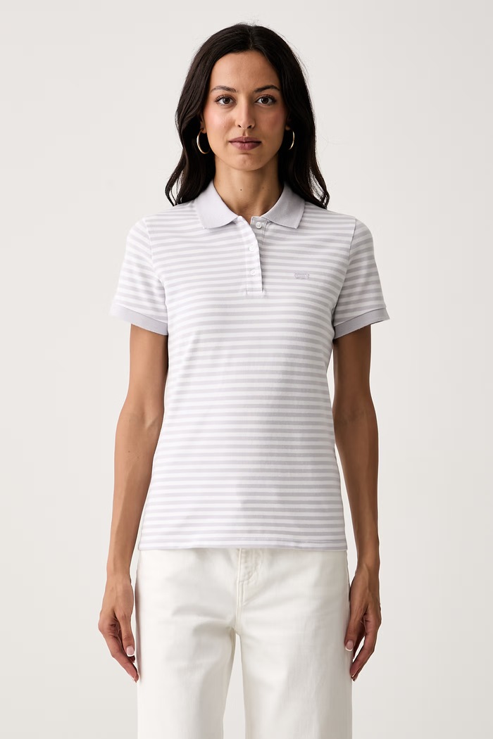 Levi's polo damskie bawełniane z elastanem LEVI'S HM fioletowy 52599