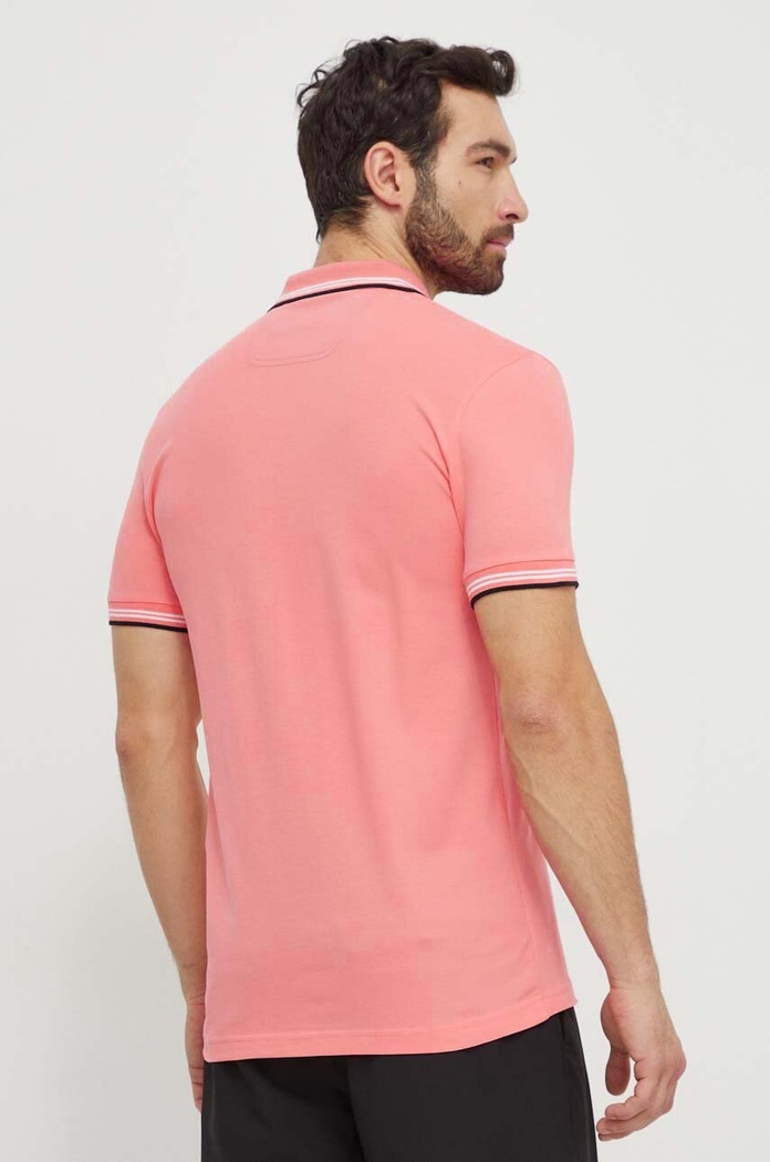 Odzież BOSS Green Polo męskie z bawełną Paul 50506193 pomarańczowy