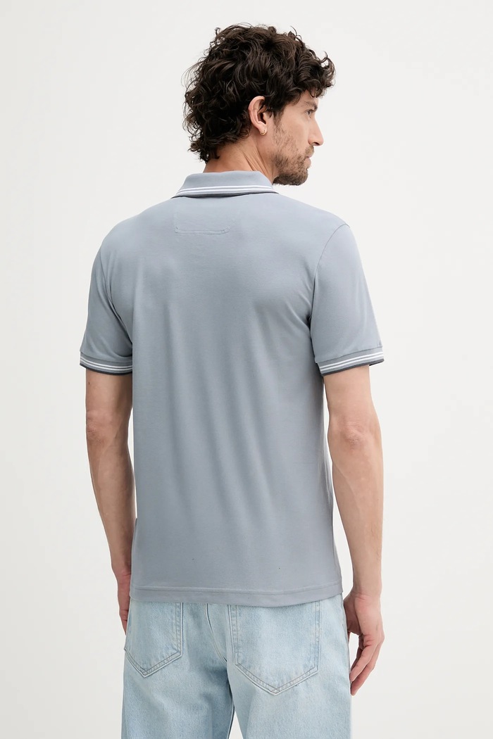 BOSS Green polo męskie z bawełną Paul 50506193 szary AA00