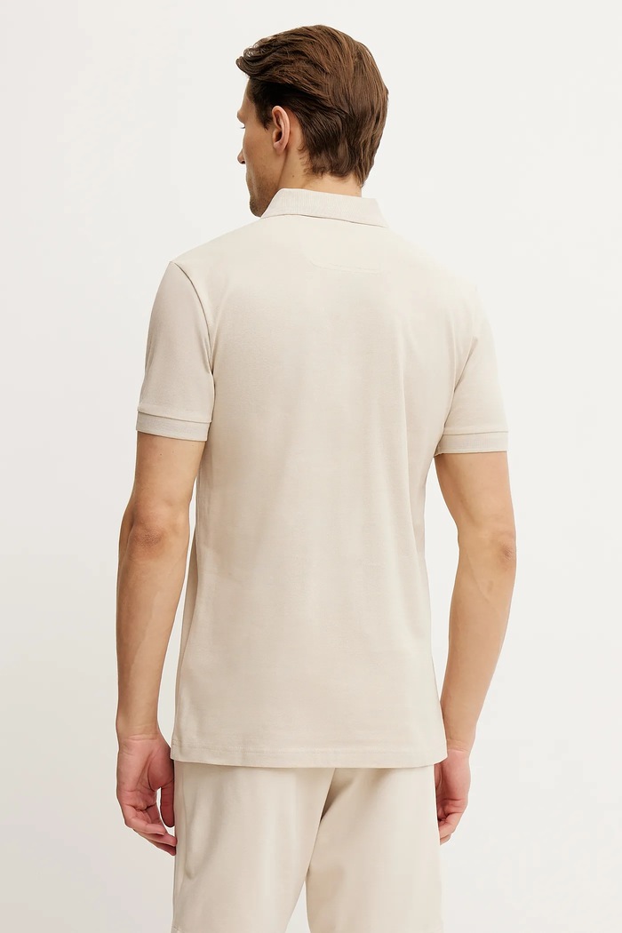 Îmbrăcăminte BOSS Green polo de bumbac 50507583 bej