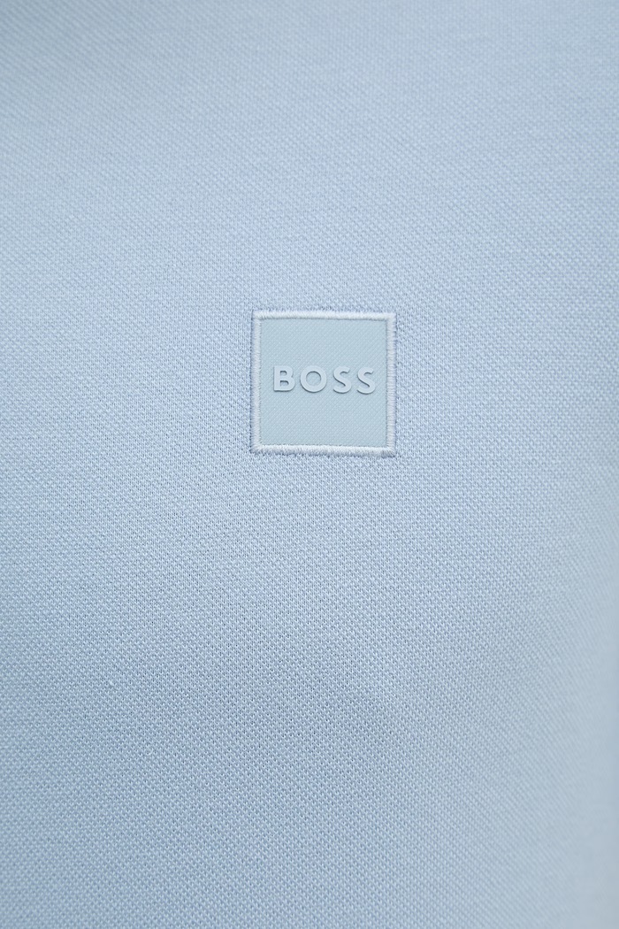 BOSS Orange polo bărbați din bumbac cu elastan Passertip 50507699 albastru
