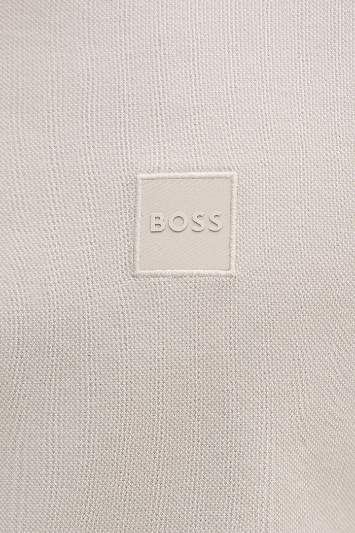 BOSS Orange polo bărbătesc din bumbac cu elastan Passertip 50507699 gri