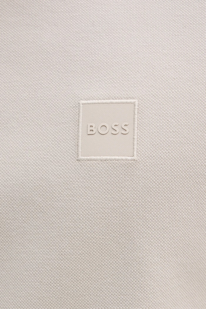 BOSS Orange polo bărbătesc din bumbac cu elastan Passertip 50507699 gri