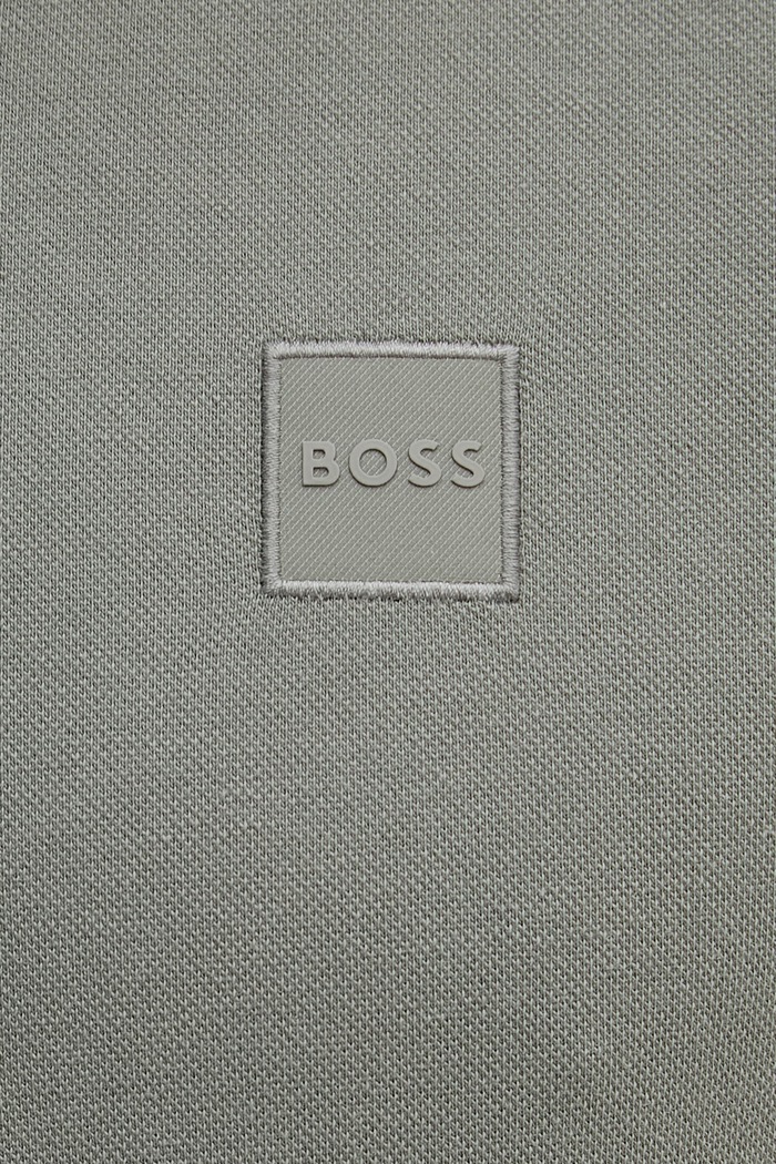 BOSS Orange polo męskie bawełniane z elastanem Passertip 50507699 zielony