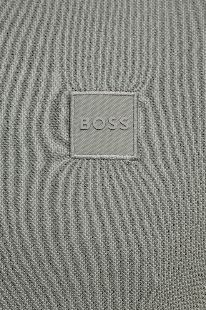 BOSS Orange polo męskie bawełniane z elastanem Passertip 50507699 zielony