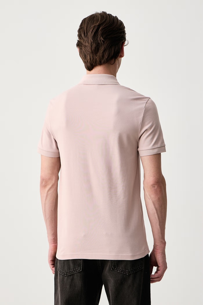 Odzież BOSS Orange Polo męskie bawełniane z elastanem Passenger 50507803 beżowy