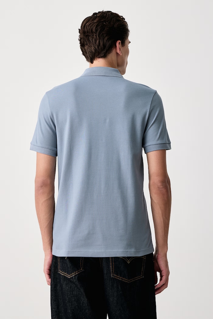 Odzież BOSS Orange Polo męskie bawełniane z elastanem Passenger 50507803 niebieski