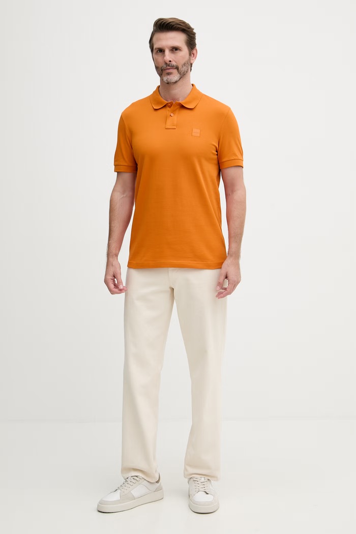 BOSS Orange póló férfi pamut elasztánnal Passenger 50507803 narancssárga AA00