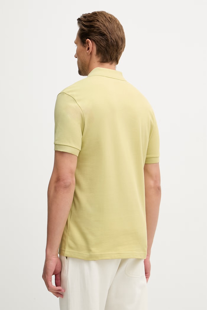 Oblačila BOSS Orange polo majica moška bombažna z elastanom Passenger 50507803 zelena