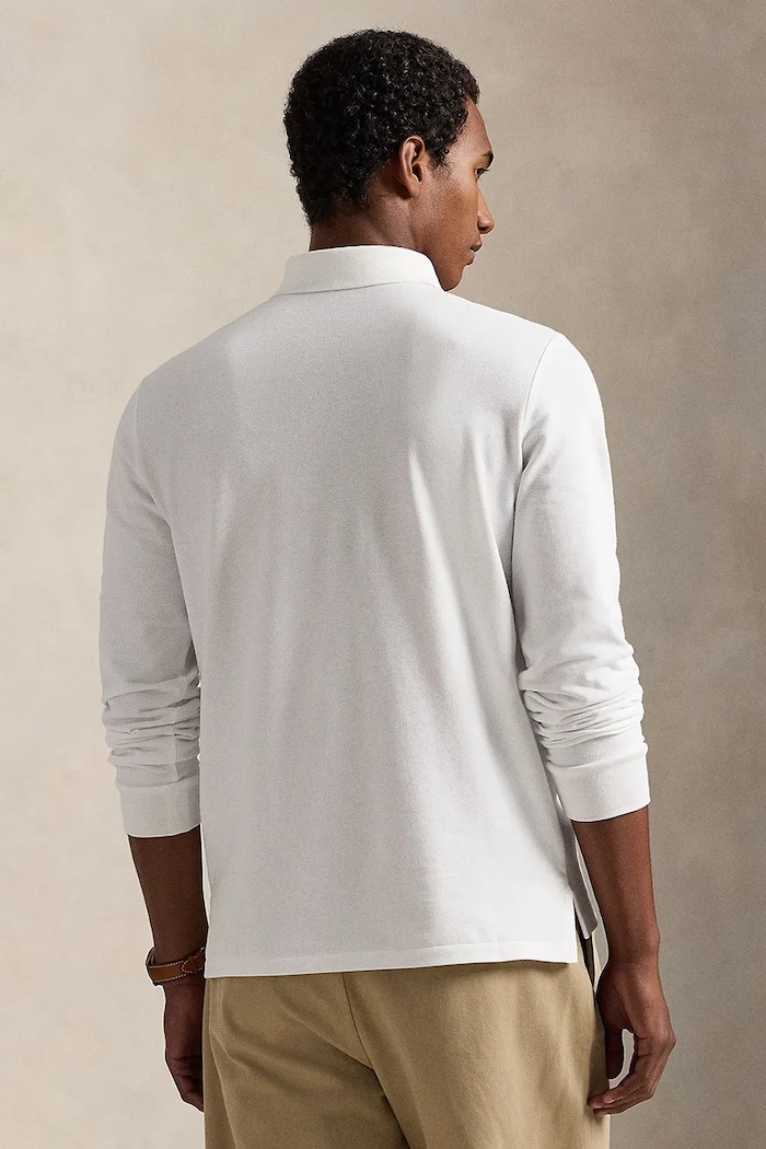 Polo Ralph Lauren Longsleeve bawełniany biały 710680790