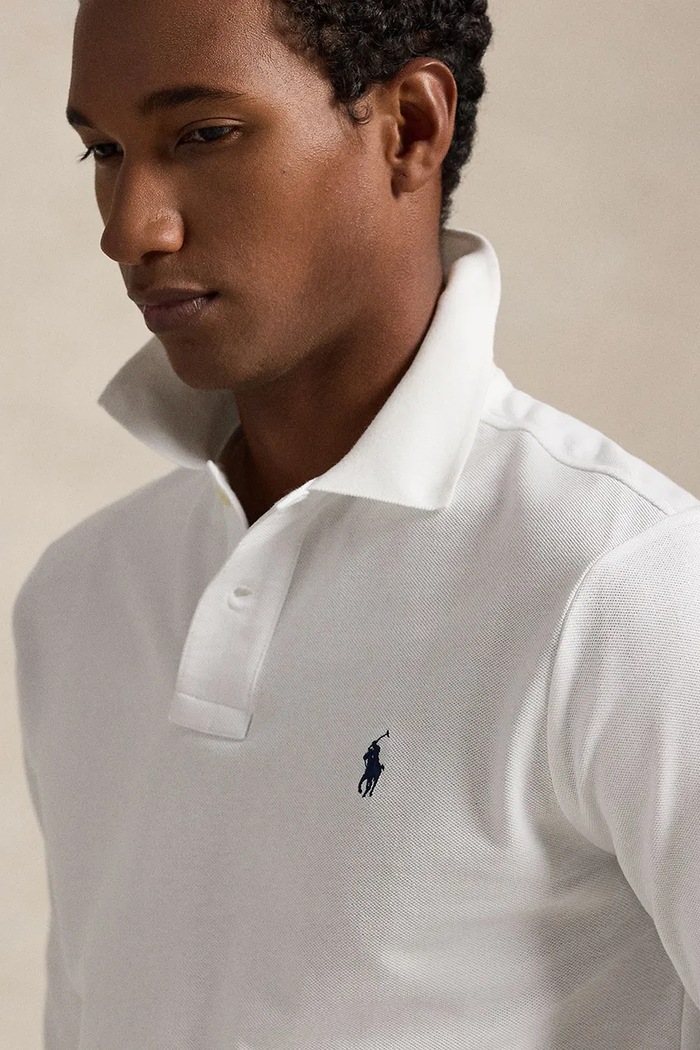 Tričko s dlouhým rukávem bavlněné Polo Ralph Lauren 710680790 bílá