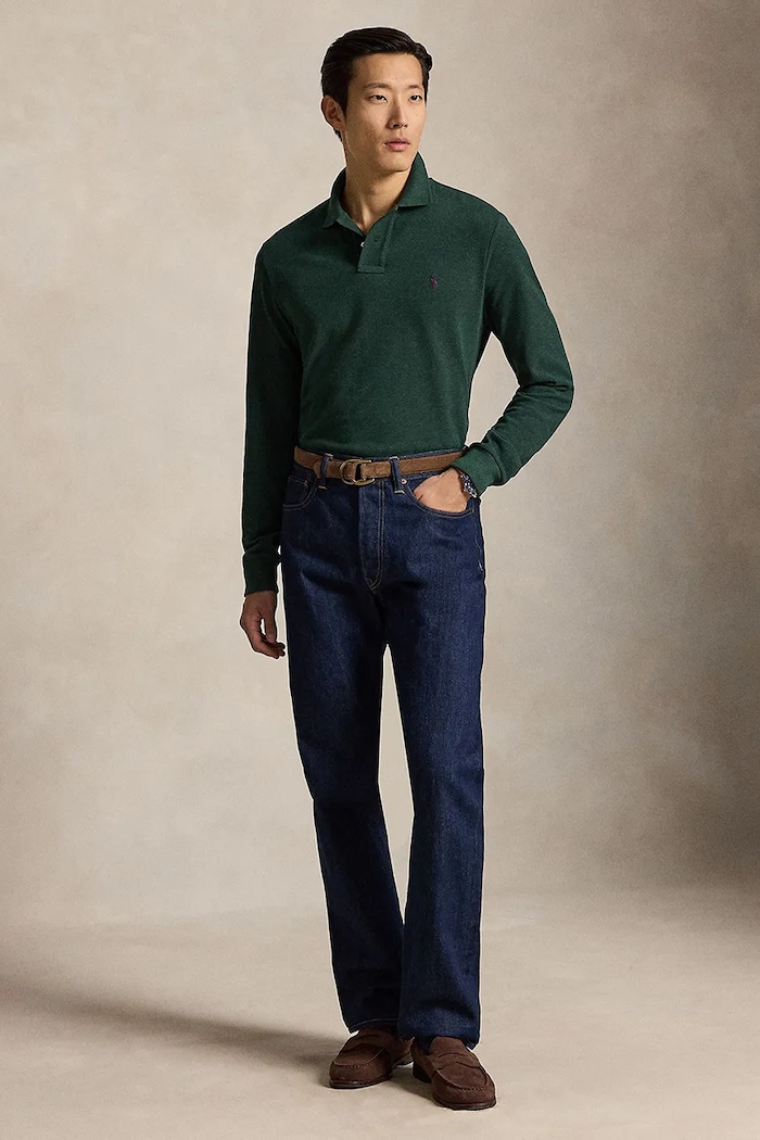 Odzież Polo Ralph Lauren Longsleeve bawełniany 710680790 zielony