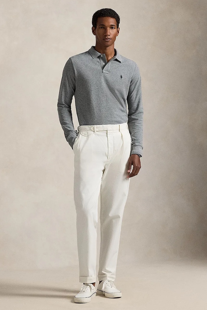 Polo Ralph Lauren Longsleeve bawełniany szary 710680790