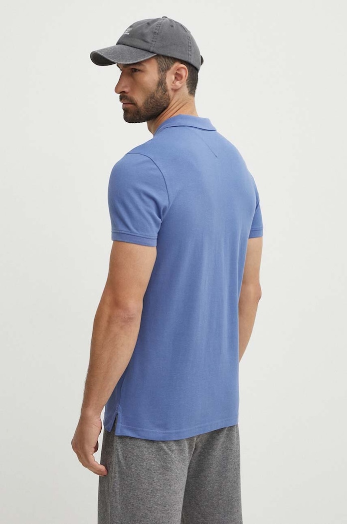 Oblečení Bavlněné polo tričko Tommy Jeans DM0DM18312 modrá